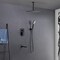 Kibi Cube Pressure Balanced Ceiling Mounted 3-Function Shower System with Rough In Valve - Matte Black KSF413MB - alternate 8